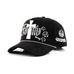 5-Panel Baseball Cap with Flat Embroidery and 3D Embroidery - View 1