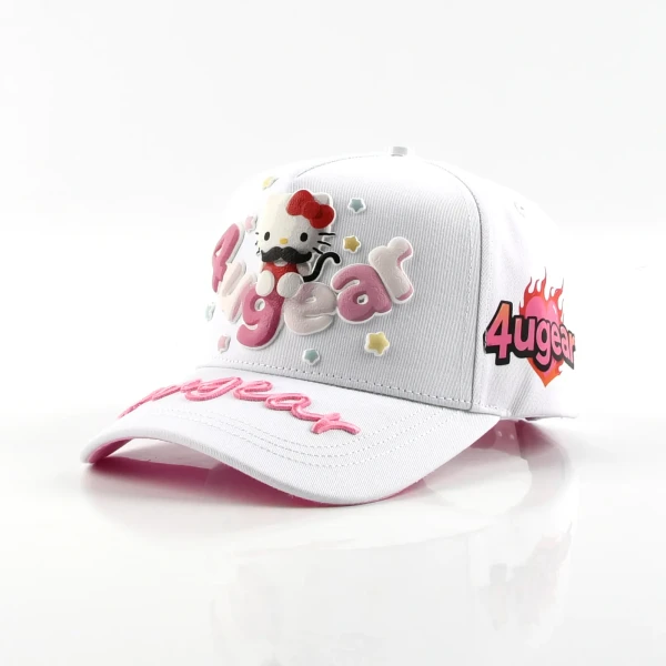 Streetwear 5-Panel Baseball Cap with 3D Embroidery and Chenille Embroidery - Premium OEM headwear detail