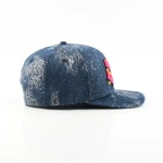 Streetwear 6-Panel Baseball Cap with Flat Embroidery and Applique Embroidery - View 7