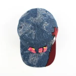 Streetwear 6-Panel Baseball Cap with Flat Embroidery and Applique Embroidery - View 8