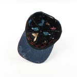 Streetwear 6-Panel Baseball Cap with Flat Embroidery and Applique Embroidery - View 9