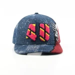 Streetwear 6-Panel Baseball Cap with Flat Embroidery and Applique Embroidery - View 4
