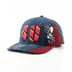 Streetwear 6-Panel Baseball Cap with Flat Embroidery and Applique Embroidery - View 1