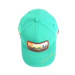 6-Panel Baseball Cap with Flat Embroidery and Rubber Patch - View 11