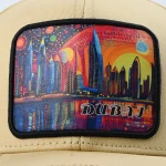6-Panel Baseball Cap with Flat Embroidery and Rubber Patch - View 4