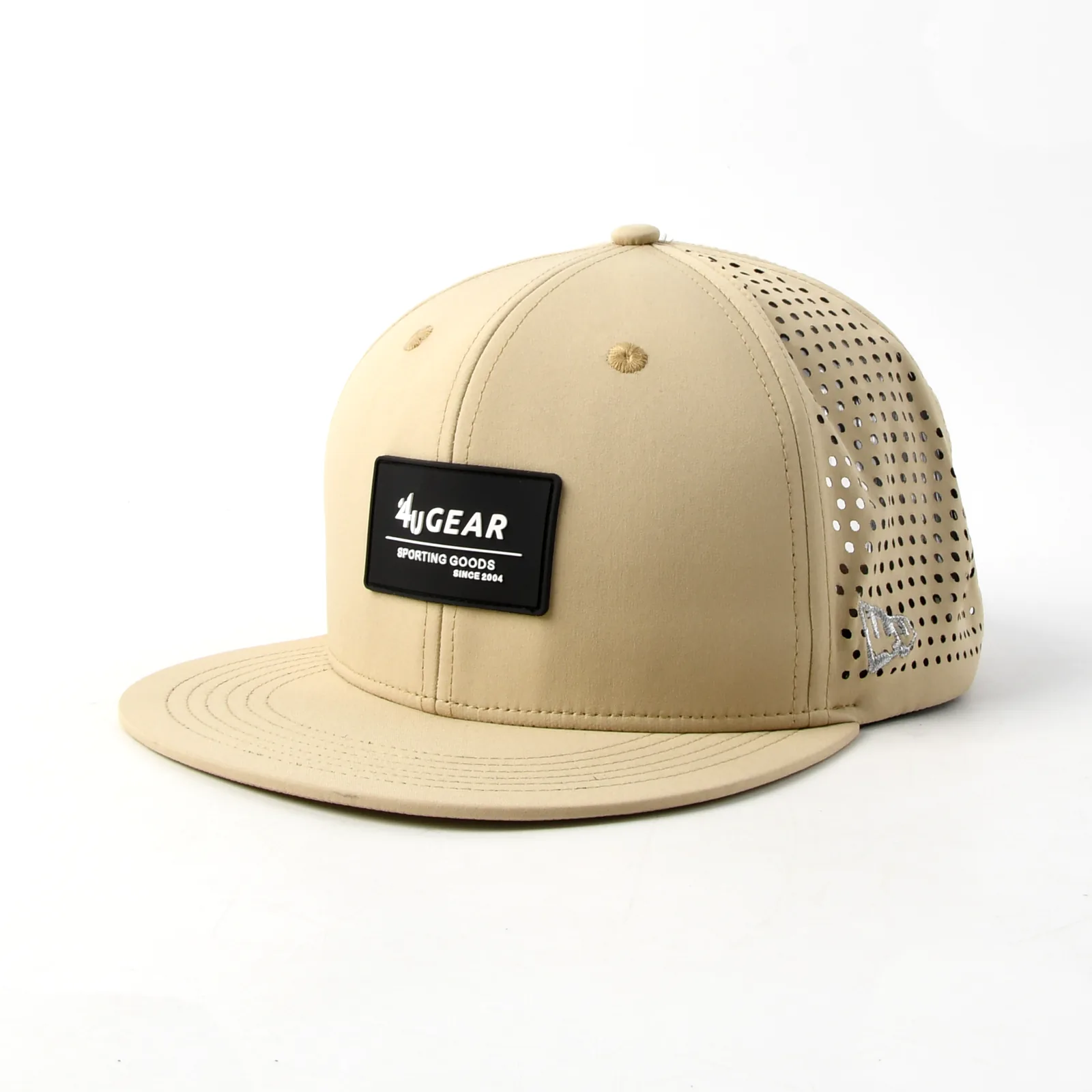 6-Panel Trucker Cap with Flat Embroidery and Rubber Patch