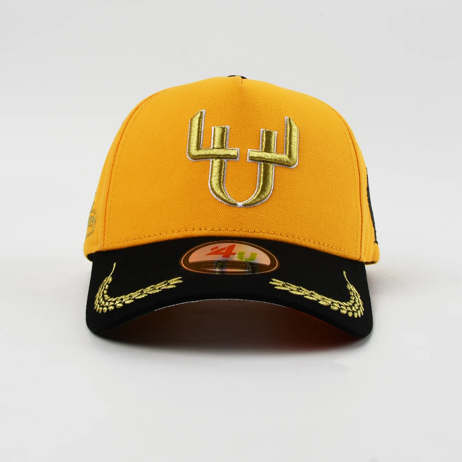 5-Panel Baseball Cap with Flat Embroidery and 3D Embroidery