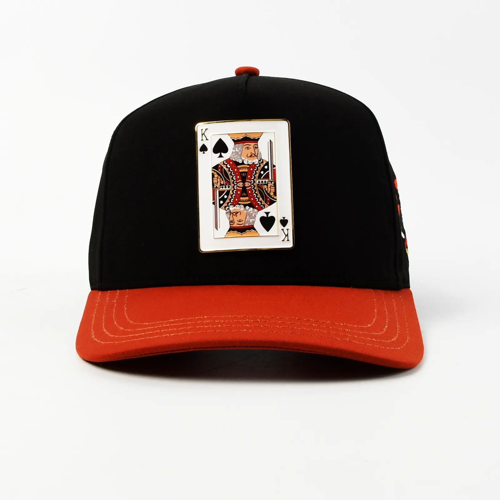 Streetwear Oversized 5-Panel Cap with Flat Embroidery and Metal Plate