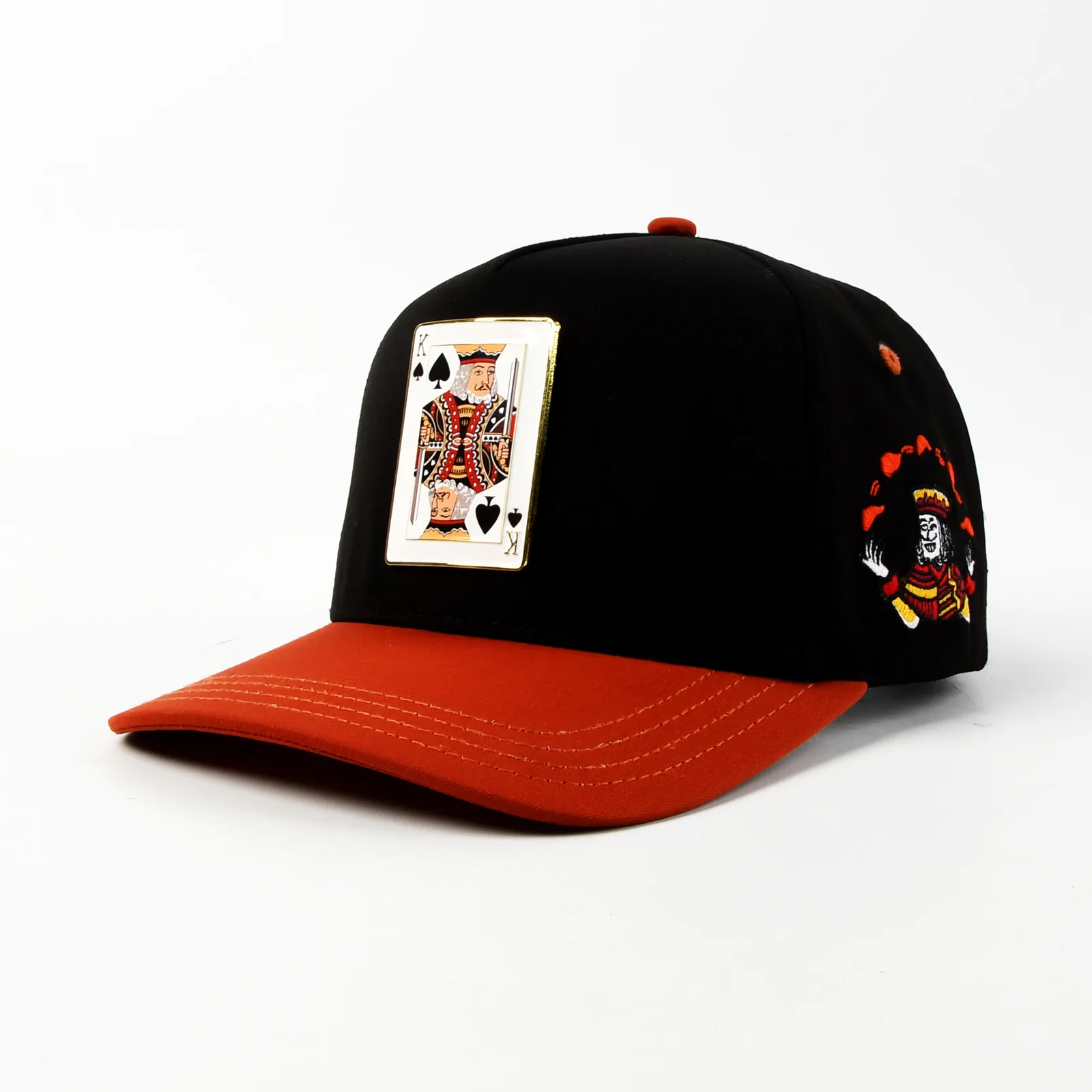Streetwear Oversized 5-Panel Cap with Flat Embroidery and Metal Plate