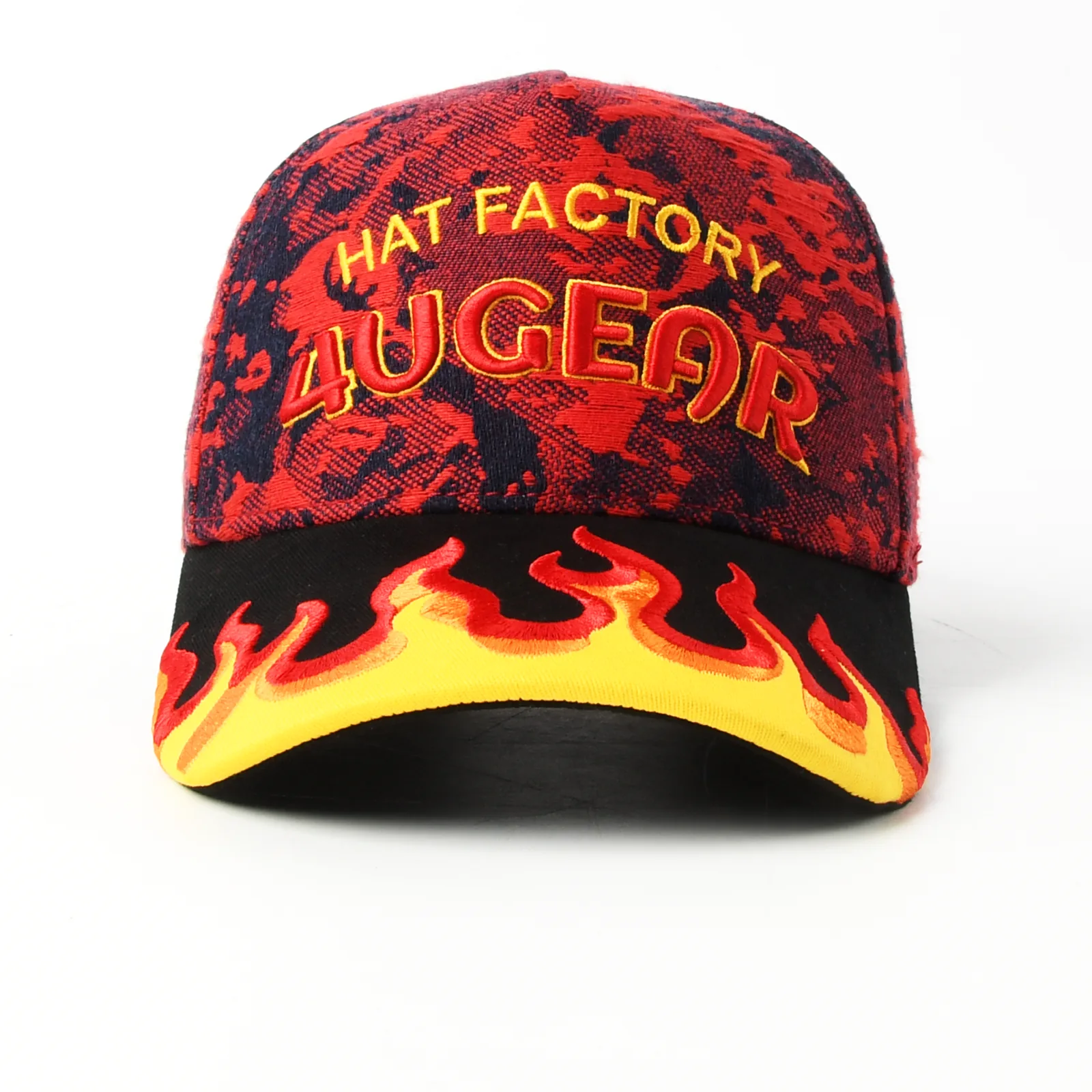 5-Panel Baseball Cap with Flat Embroidery and 3D Embroidery