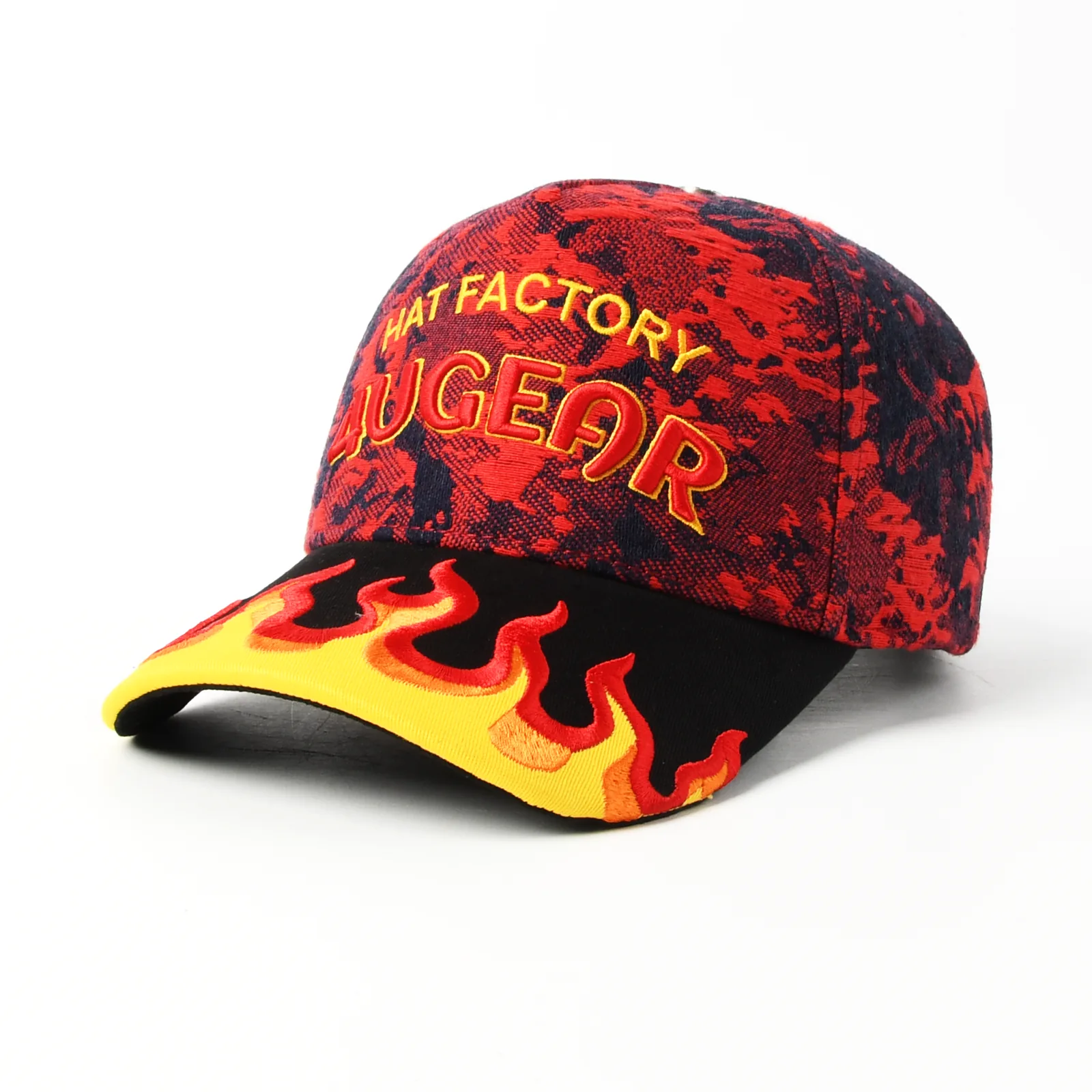 5-Panel Baseball Cap with Flat Embroidery and 3D Embroidery