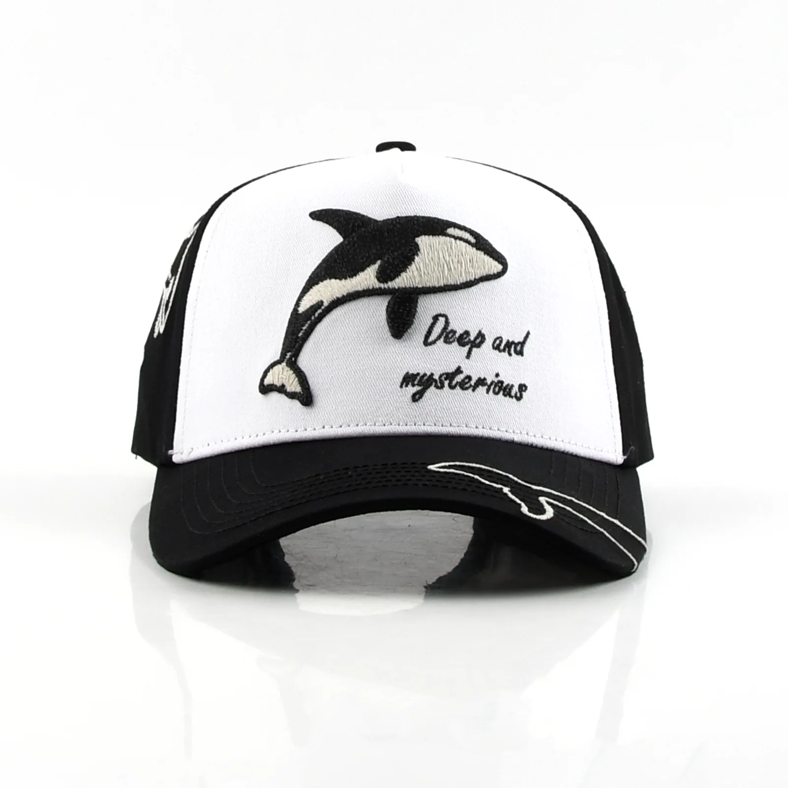 5-Panel Baseball Cap with Flat Embroidery and 3D Embroidery