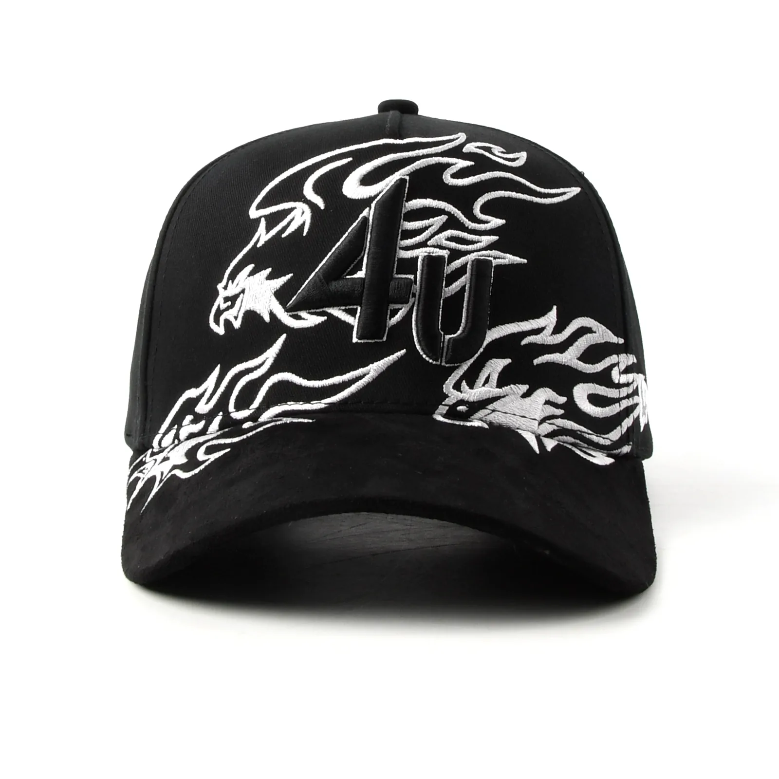 5-Panel Baseball Cap with Flat Embroidery and 3D Embroidery