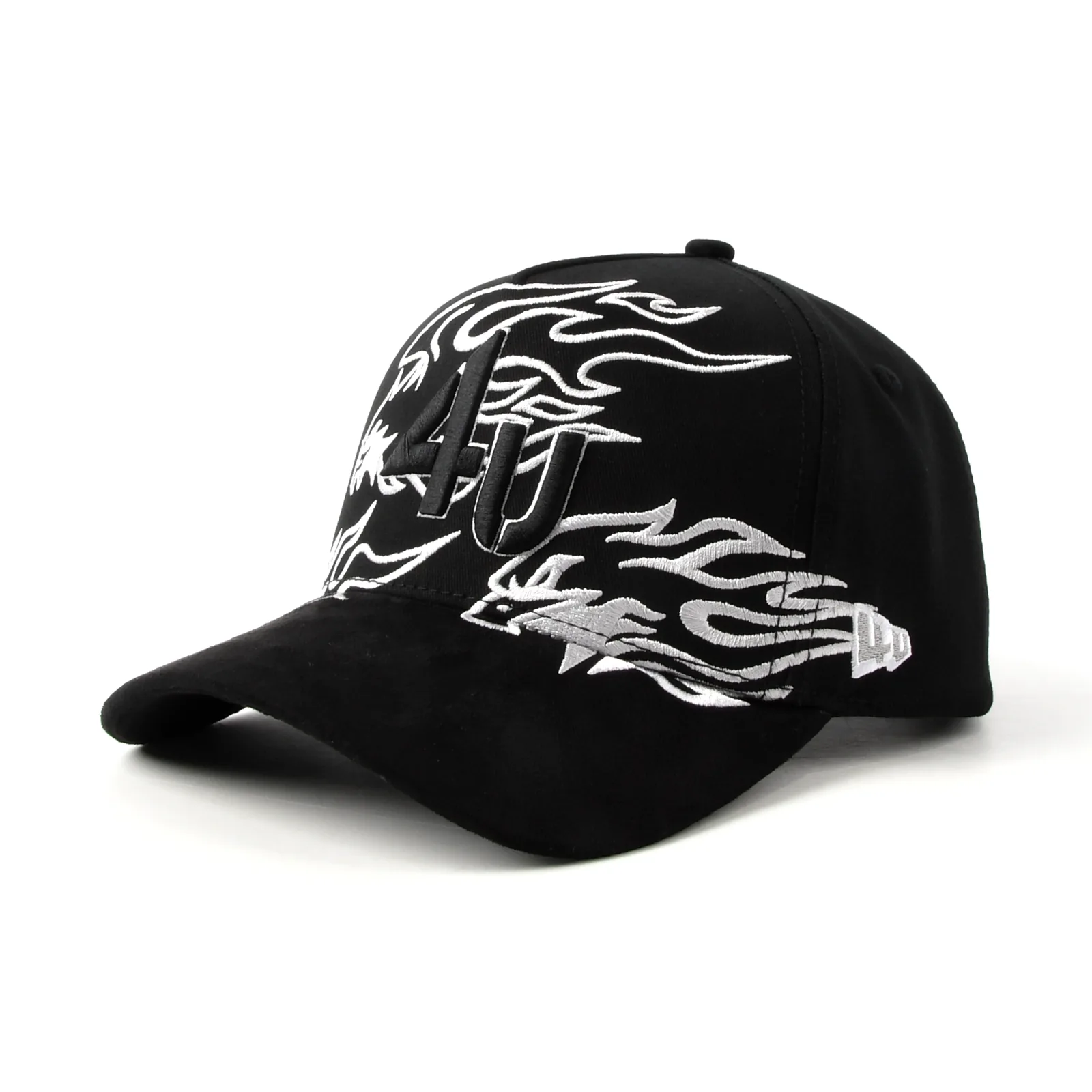 5-Panel Baseball Cap with Flat Embroidery and 3D Embroidery
