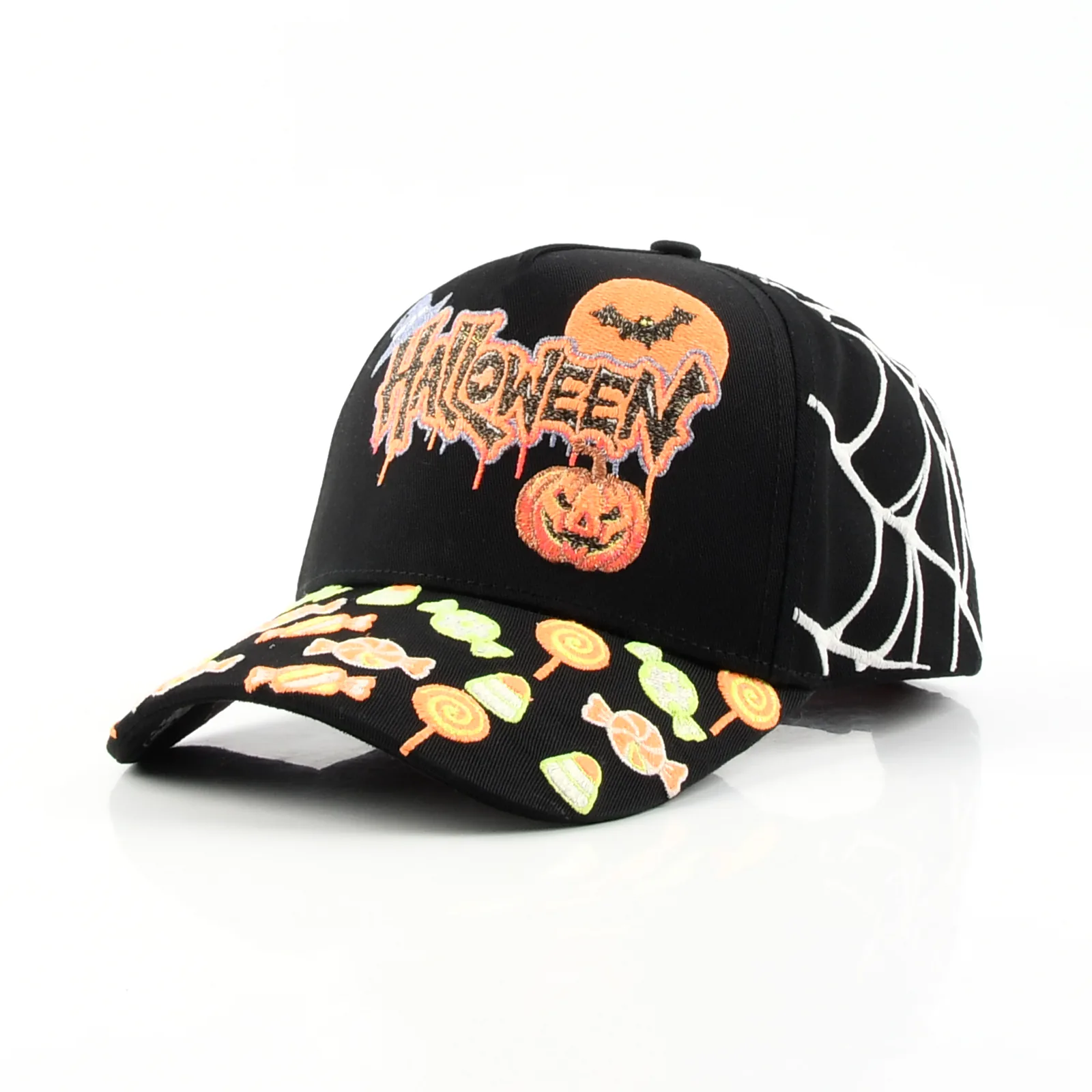 5-Panel Baseball Cap with Flat Embroidery and 3D Embroidery