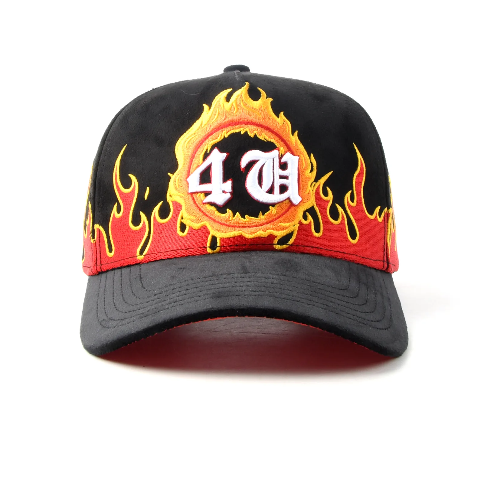 Streetwear 5-Panel Baseball Cap with Flat Embroidery and 3D Embroidery