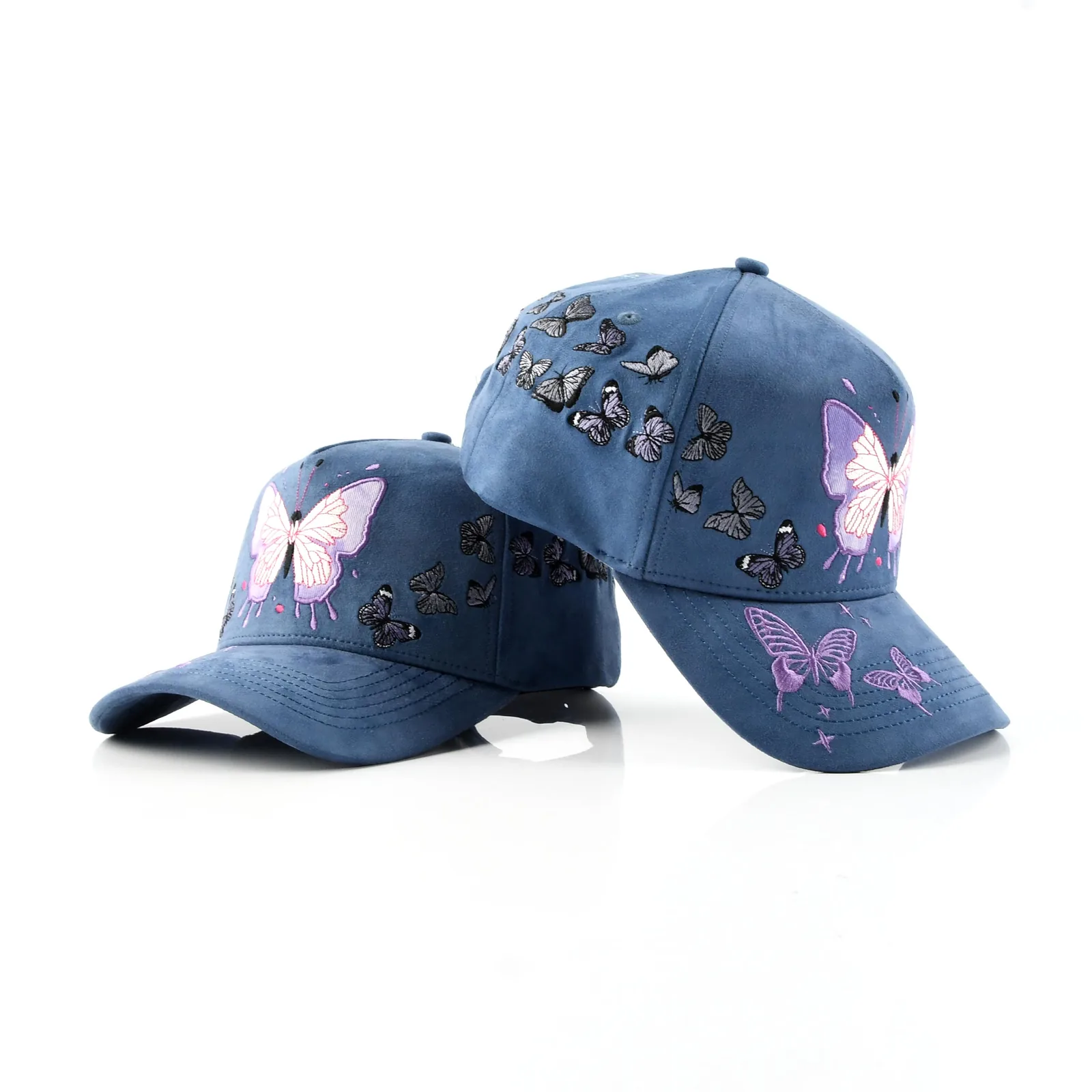 Streetwear 5-Panel Baseball Cap with Flat Embroidery and Applique Embroidery