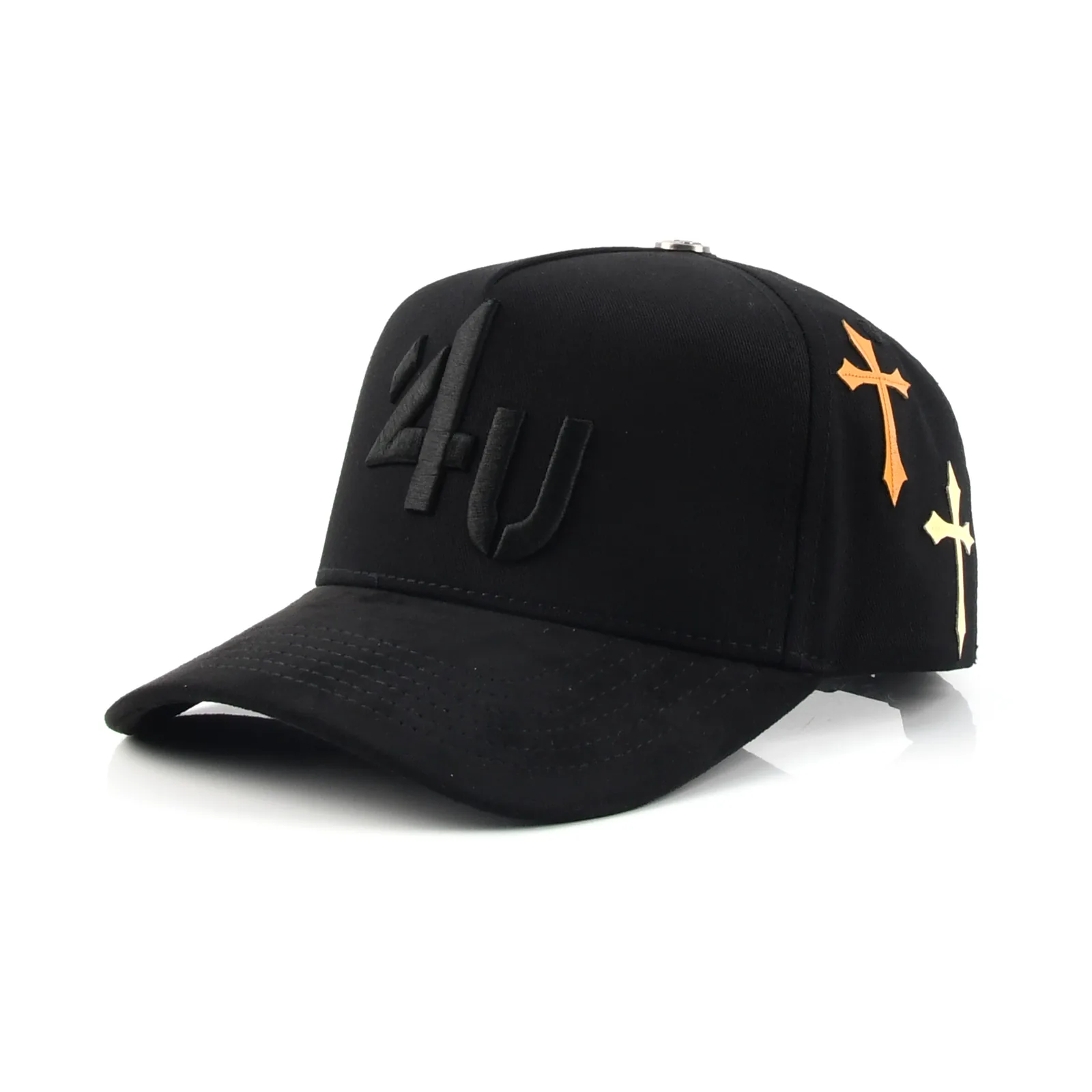 Streetwear 5-Panel Baseball Cap with Flat Embroidery and 3D Embroidery