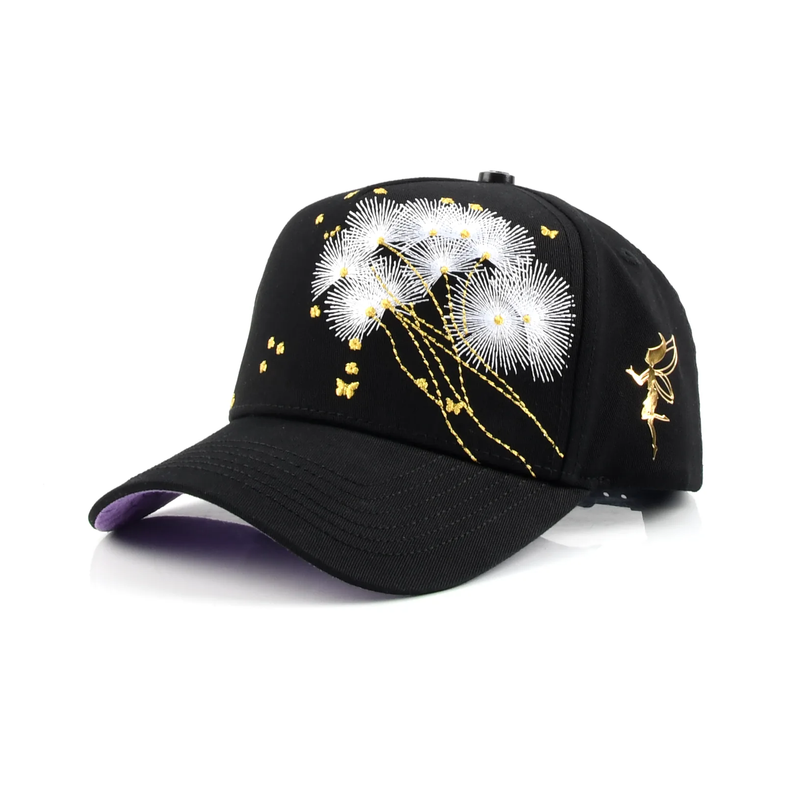 Streetwear 5-Panel Baseball Cap with Flat Embroidery and 3D Embroidery