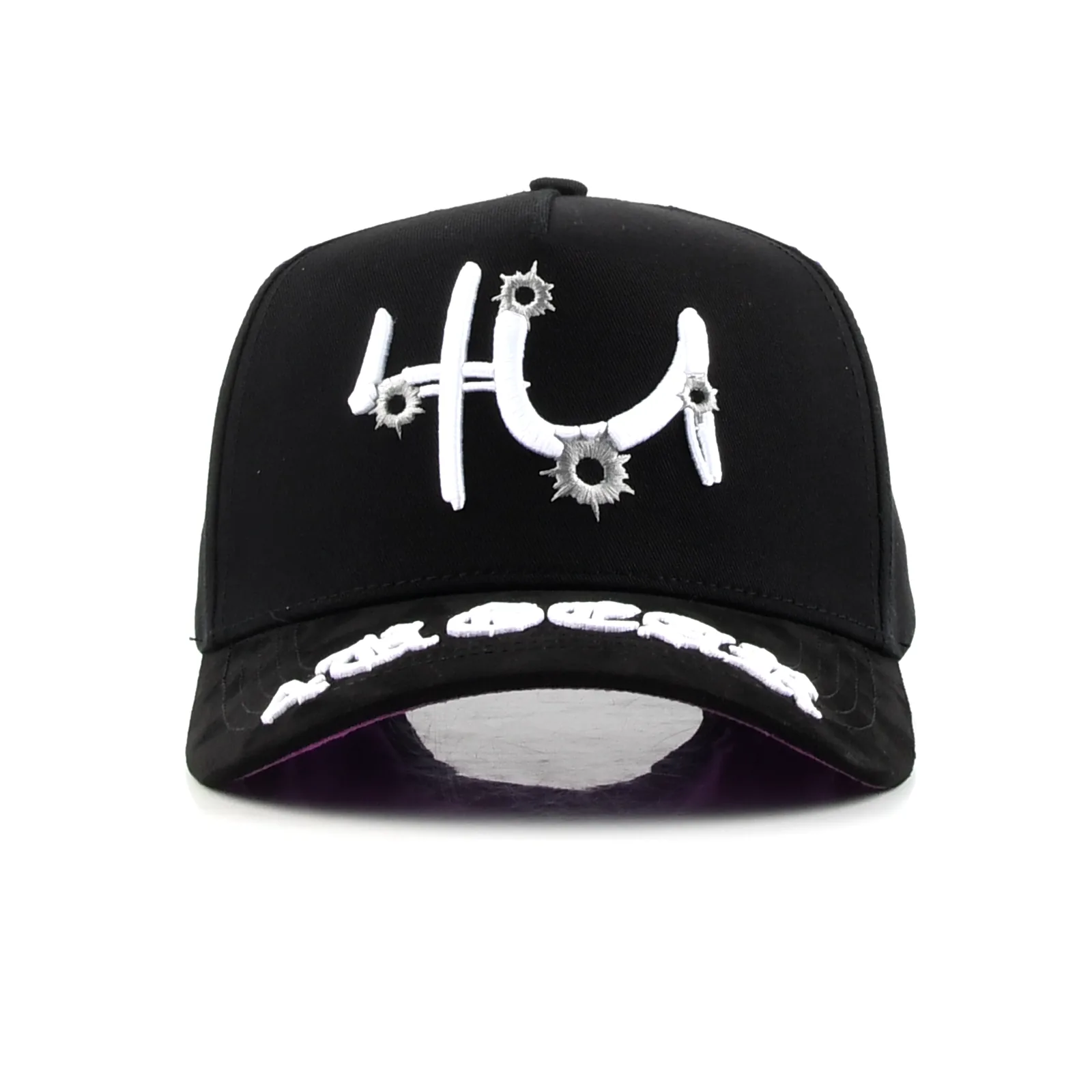 Streetwear 5-Panel Baseball Cap with Flat Embroidery and 3D Embroidery