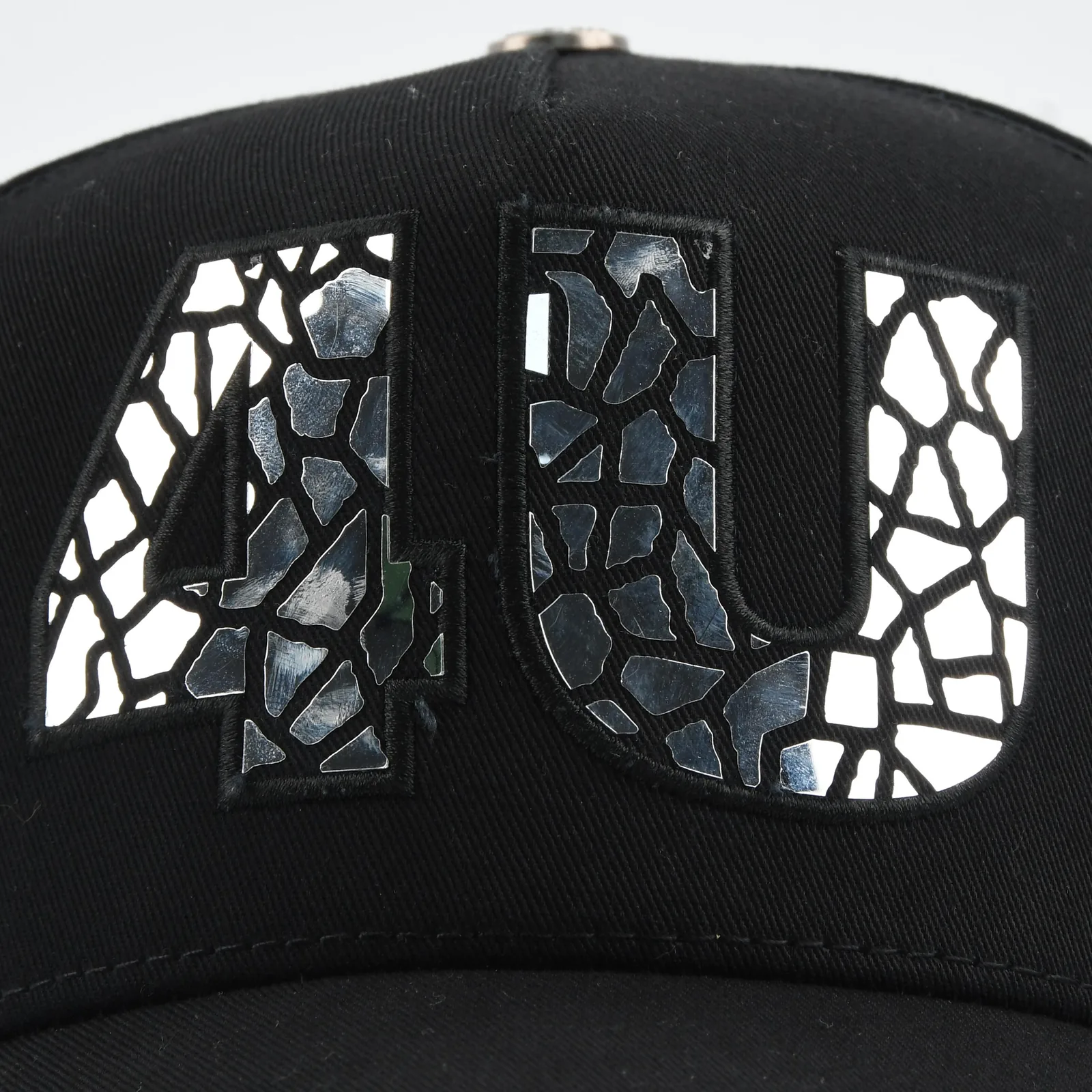 Streetwear 5-Panel Baseball Cap with Rhinestone and 3D Embroidery