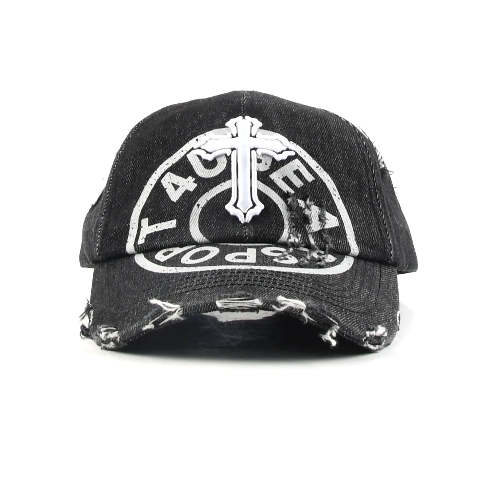 6-Panel Baseball Cap with Flat Embroidery and 3D Embroidery