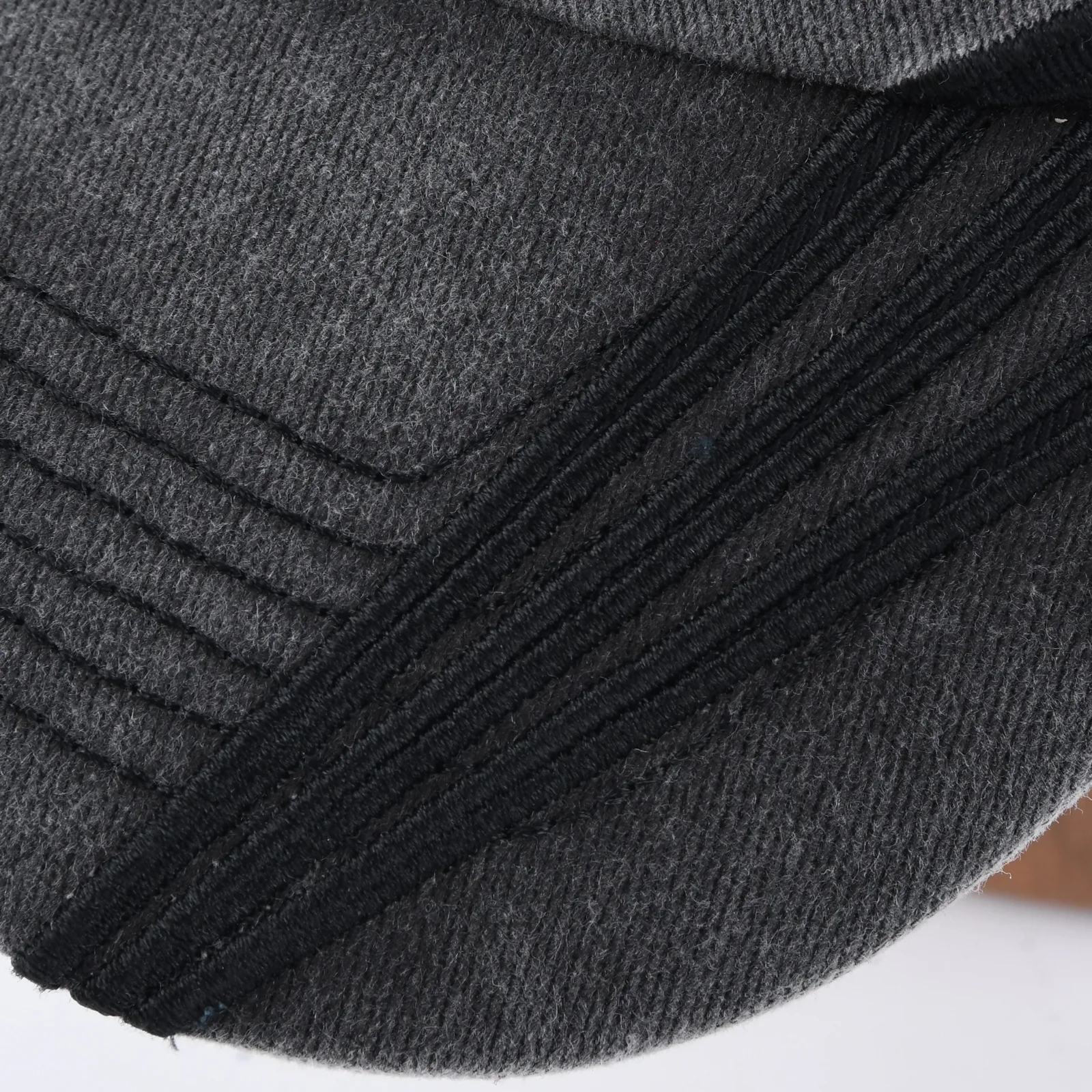 6-Panel Baseball Cap with Flat Embroidery and Applique Embroidery