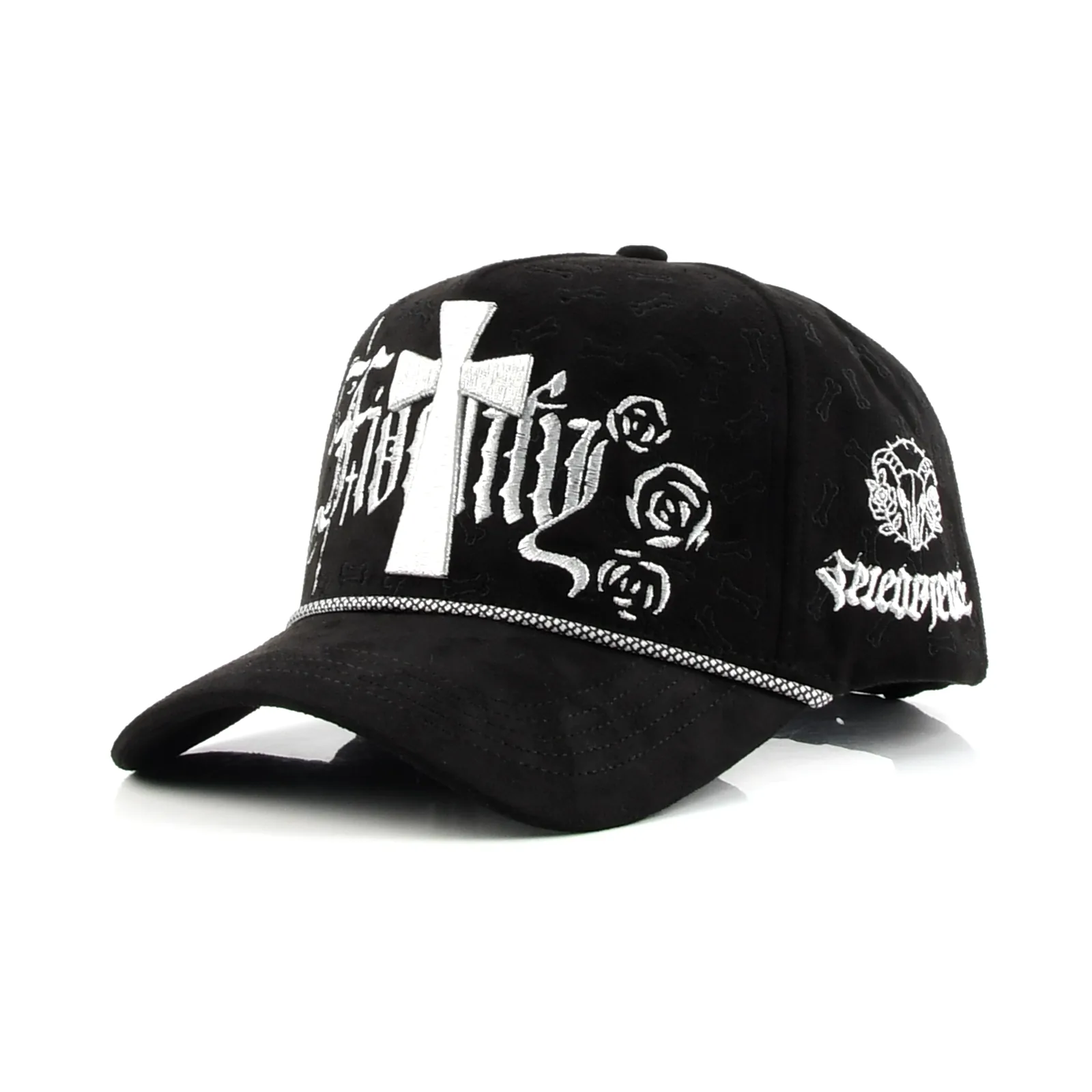 5-Panel Baseball Cap with Flat Embroidery and 3D Embroidery