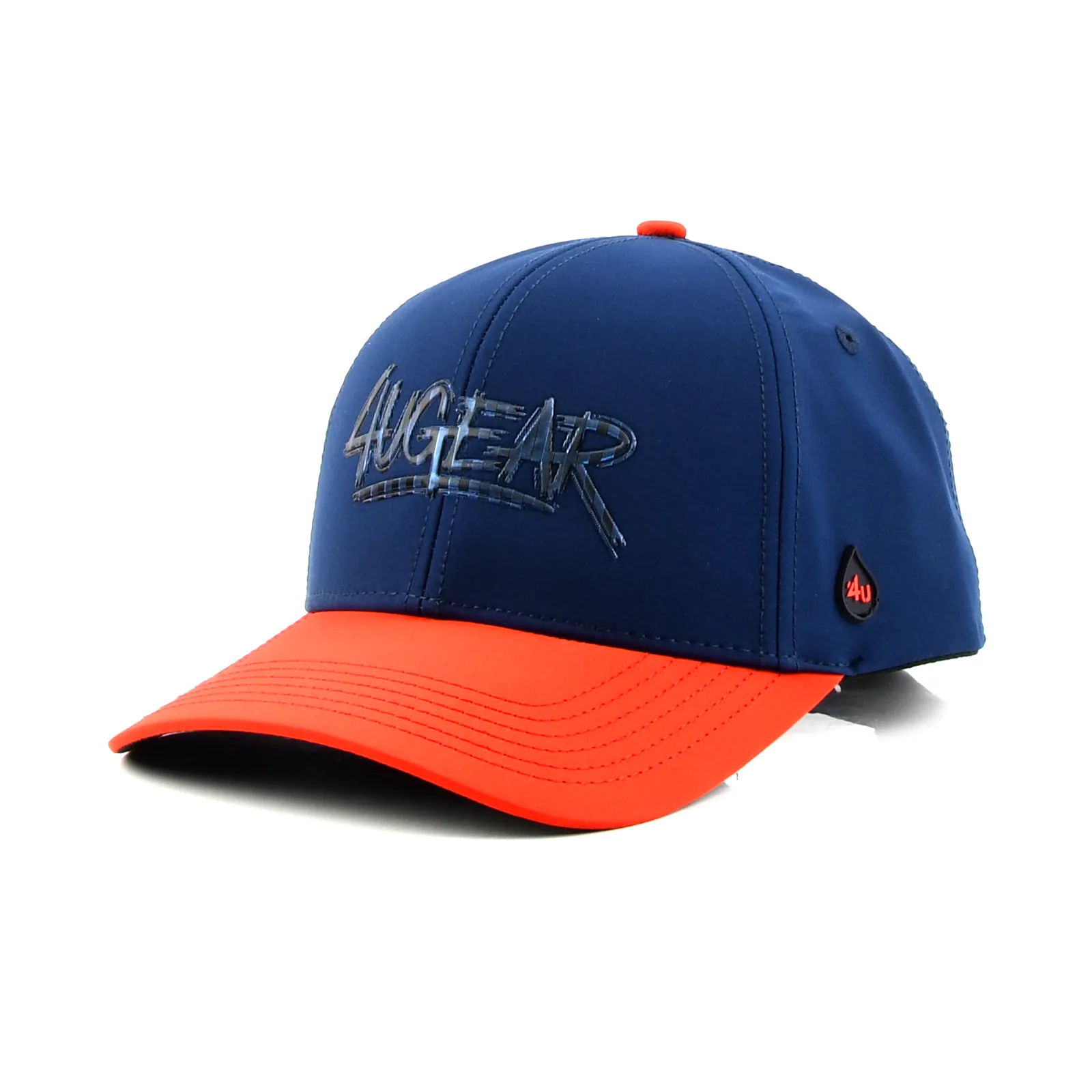 6-Panel Baseball Cap with Rubber Patch and High Frequency Embossing
