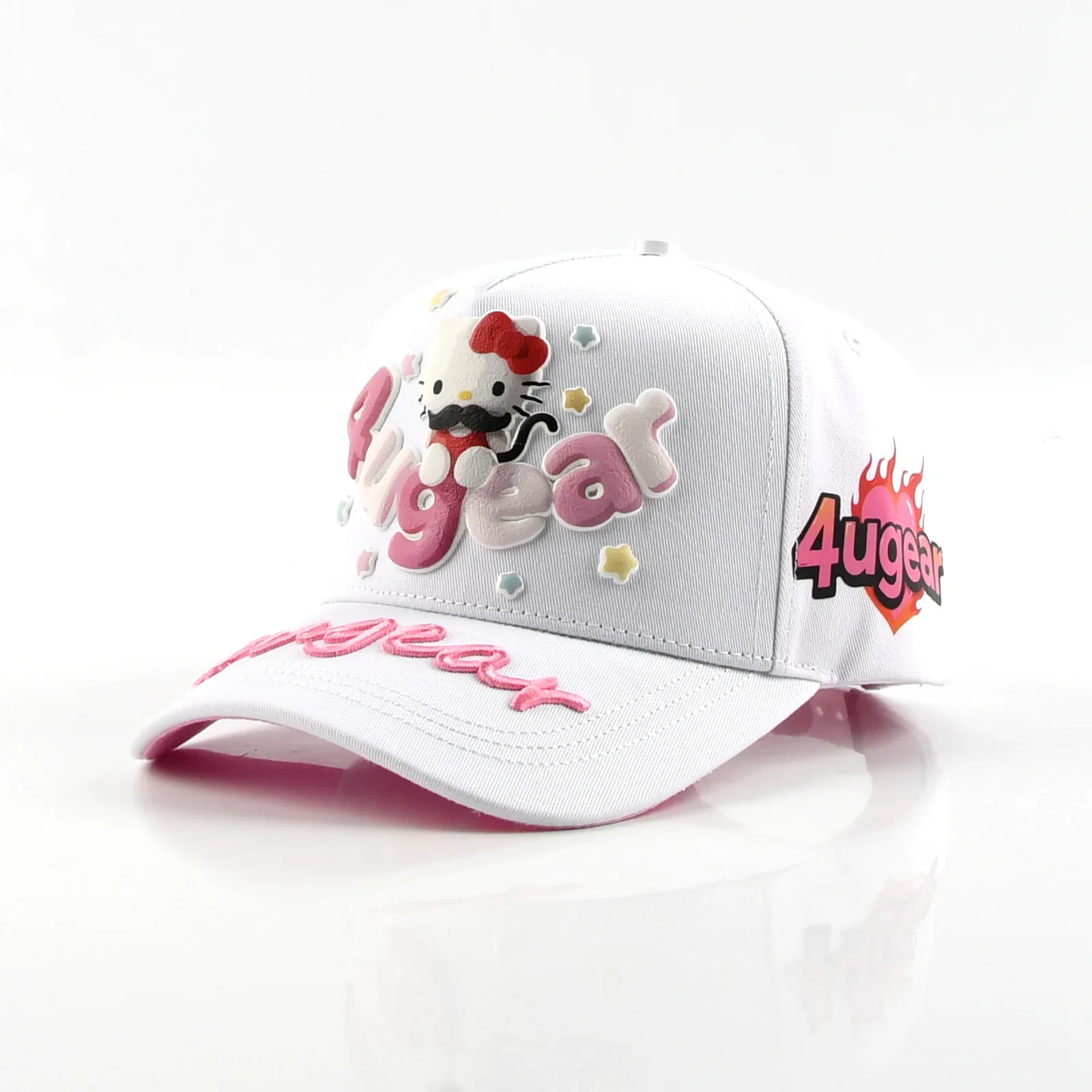 Streetwear 5-Panel Baseball Cap with 3D Embroidery and Chenille Embroidery