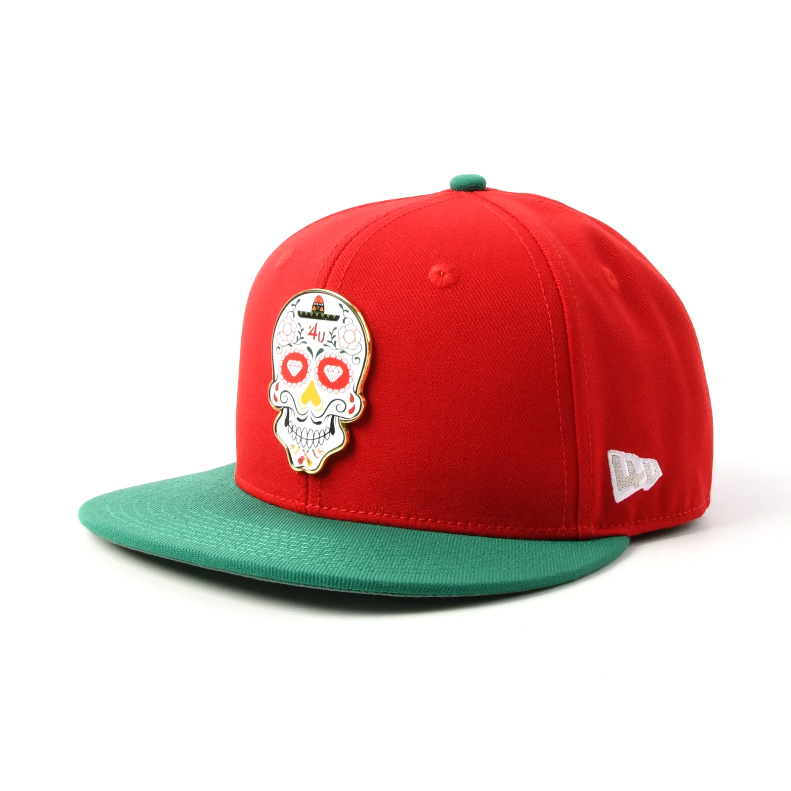 Custom Cap with Flat Embroidery and Metal Plate