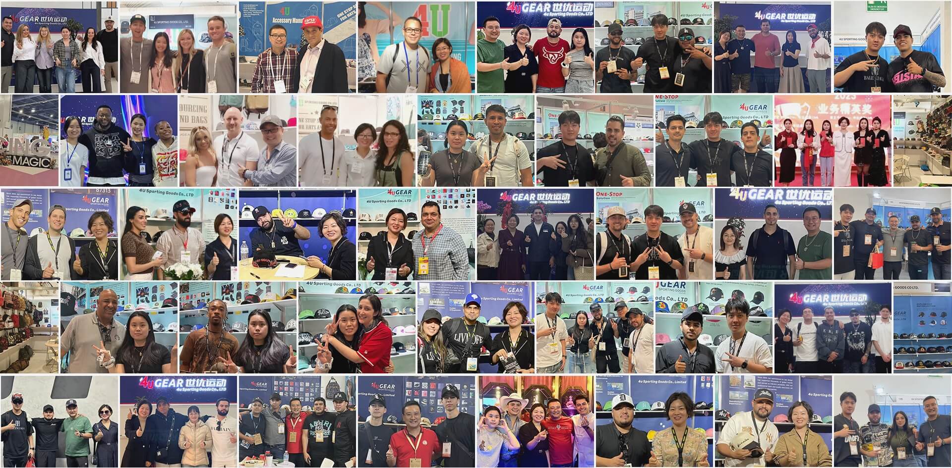 Customer and trade show collage image